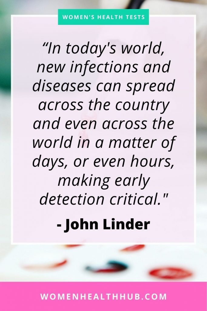 Quote by John Linder on importance of early detection of diseases