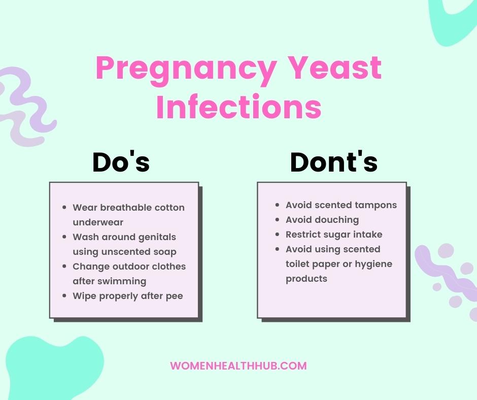 pregnancy vagina fungal infection treatment do's and dont's - women's health hub