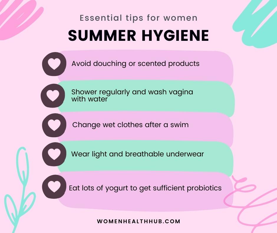 tips for feminine hygiene in summer - women health hub