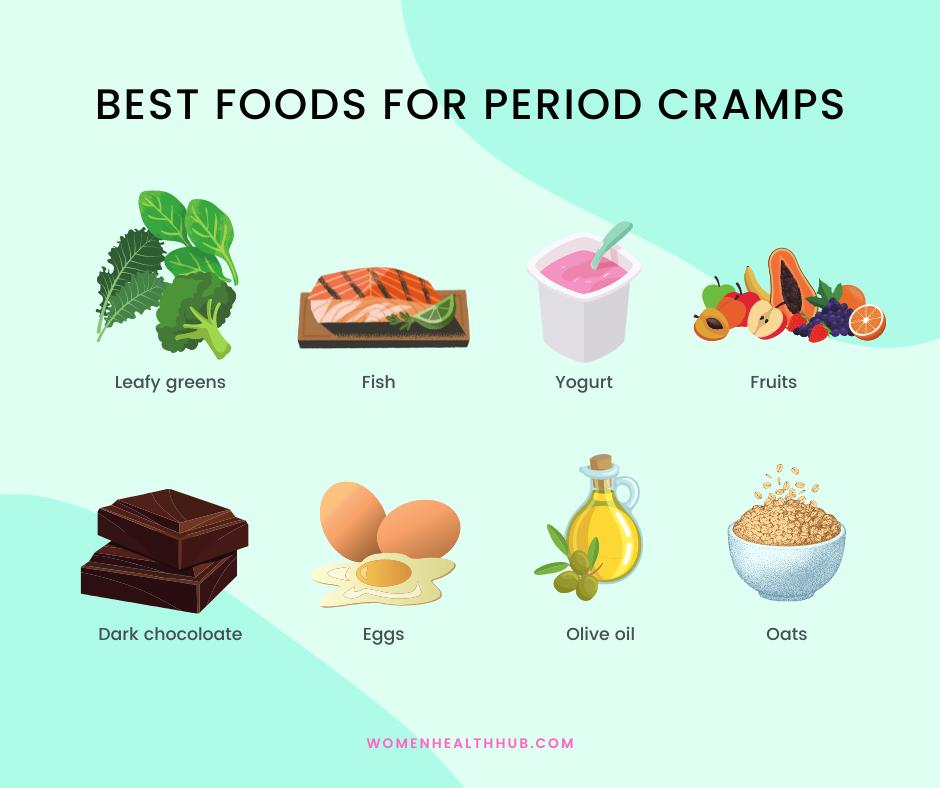 foods that help with period cramps - women health hub