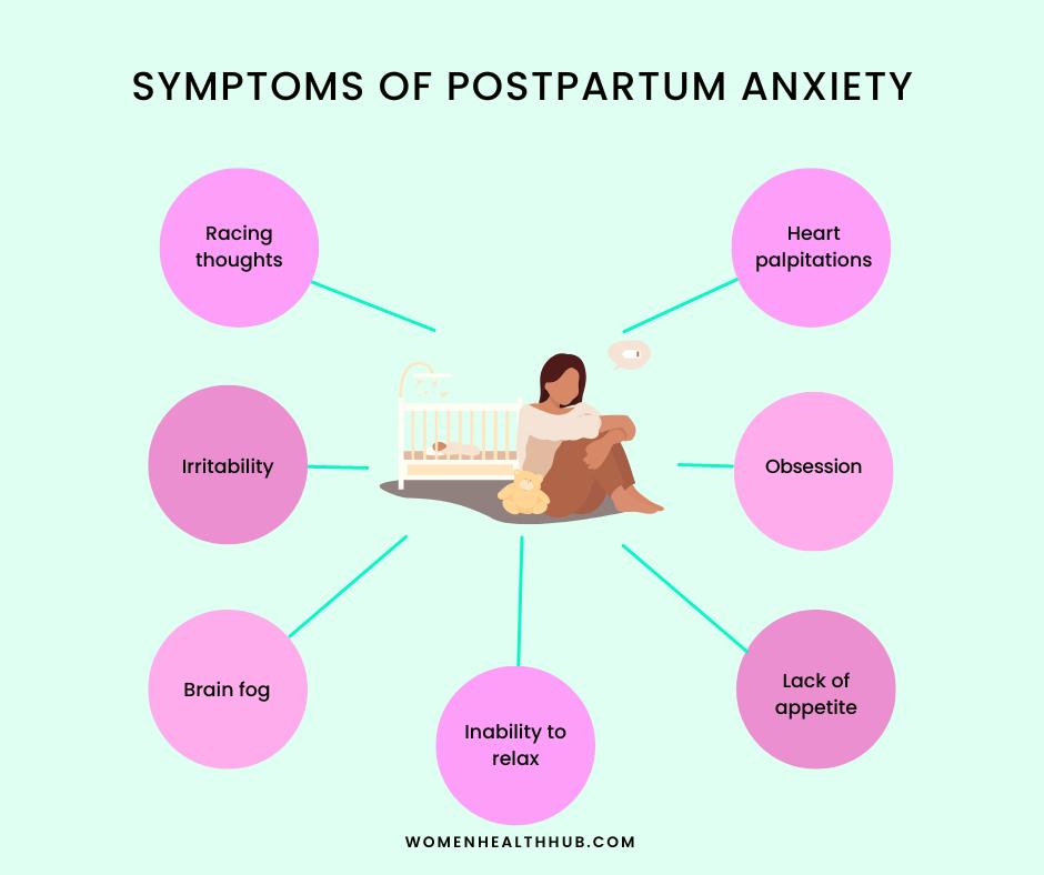 symptoms of postpartum anxiety - women health hub