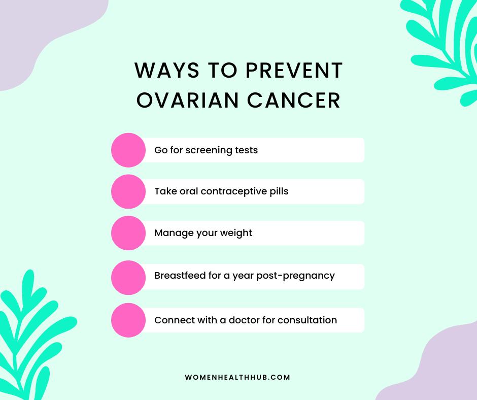 ways to prevent ovarian cancer - women health hub